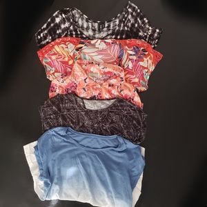 FIVE 1X summer shirts-4 as t-shirts 1 light jacket